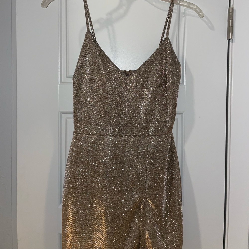 shiny gold dress/romper